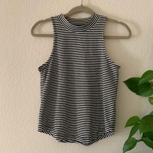 Madewell Striped Mocked Neck Tank - XS